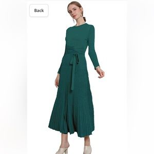 NWT Green cashmere wool midi dress